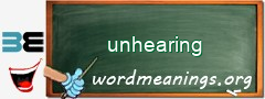 WordMeaning blackboard for unhearing